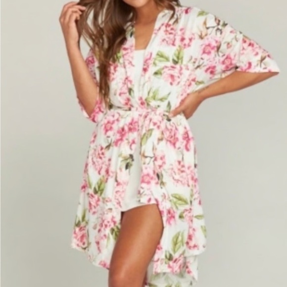 Show Me Your Mumu Brie Floral Kimono Robe One Size - Picture 5 of 7